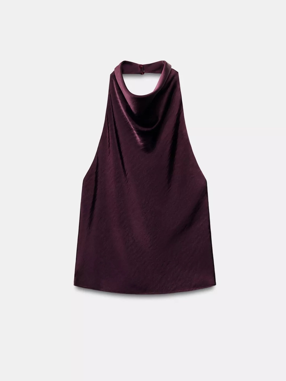 Zara SATIN EFFECT HALTER TOP